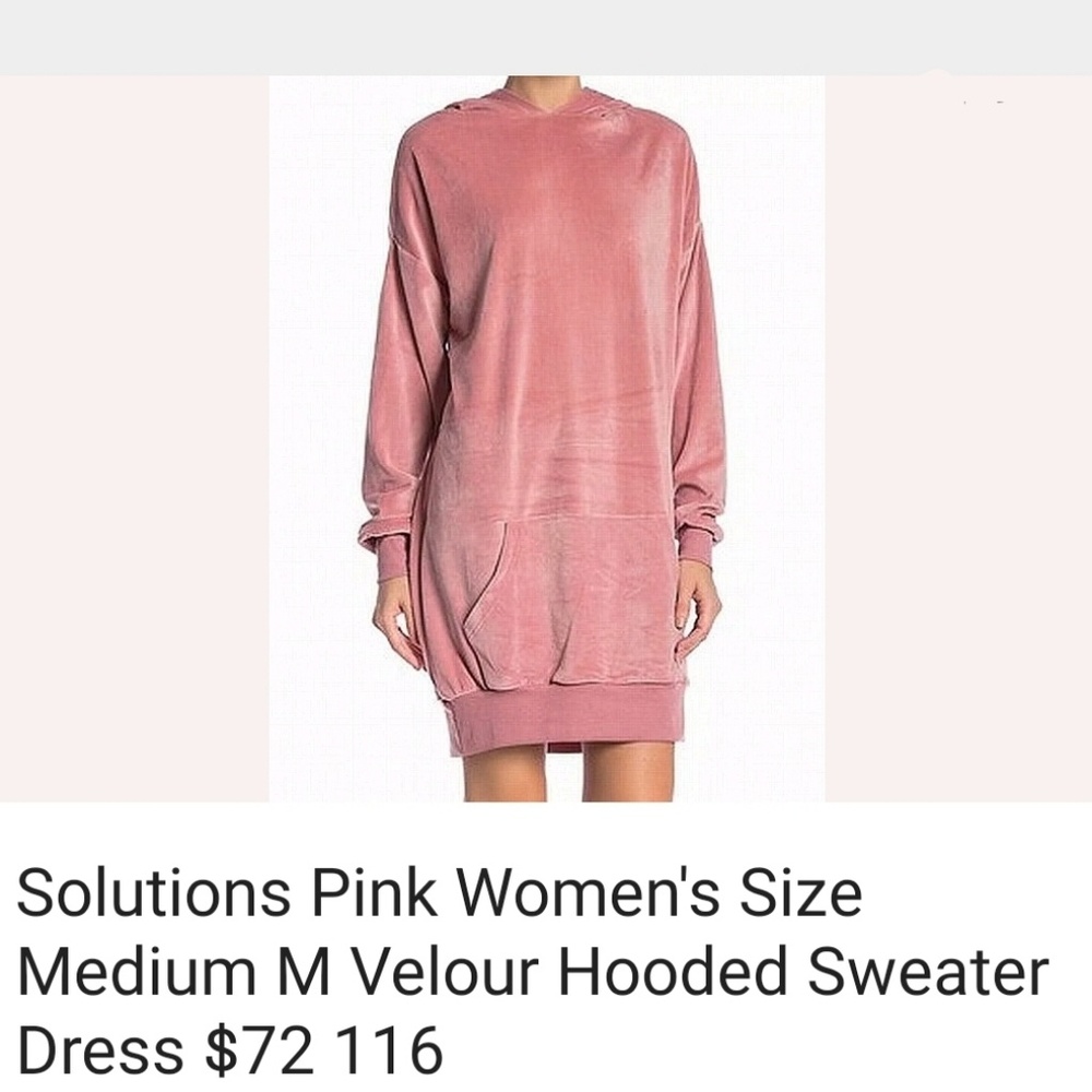 SOLD SOLUTIONS Velour hoodie dress - Picture 3 of 5